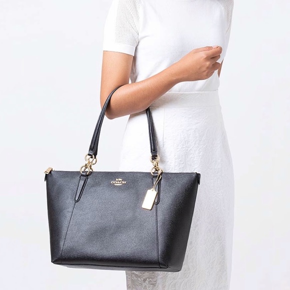 Coach Ava Black Leather Tote - Picture 7 of 10